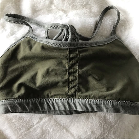 PrAna Green Geometric Print Lattice Back Isaline Sports Bra Size XS - Picture 9 of 12